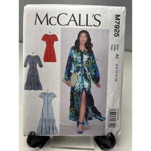 McCalls M7925 Misses Button-Front Dress Sewing Pattern Size 6 8 10 12 14 Uncut